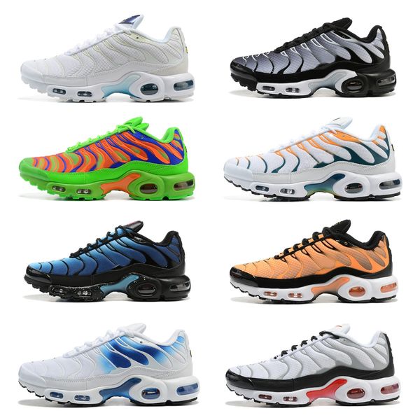 

tn plus mens running shoes tns sail gradient triple black olive reflective midnight navy white neon chaussures requin worldwide metallic gre