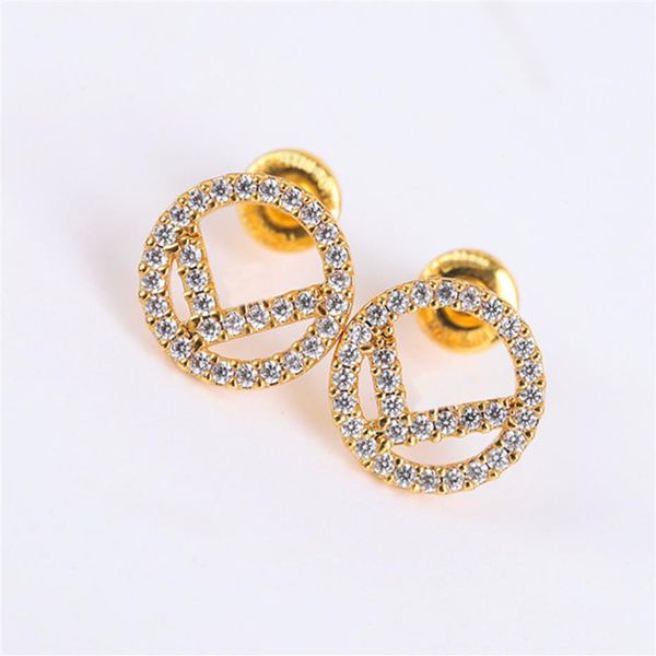 

designer pearl stud earrings for women letter f earring luxurys designers fashion jewelry circle hoop earrings wedding with box d2197s, Golden;silver