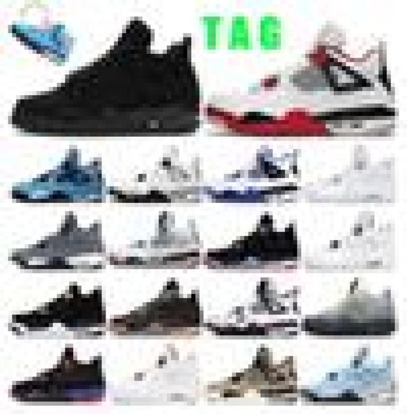 

jumpman 4 mens basketball shoes 4s paris black cat fire red white cement pu
