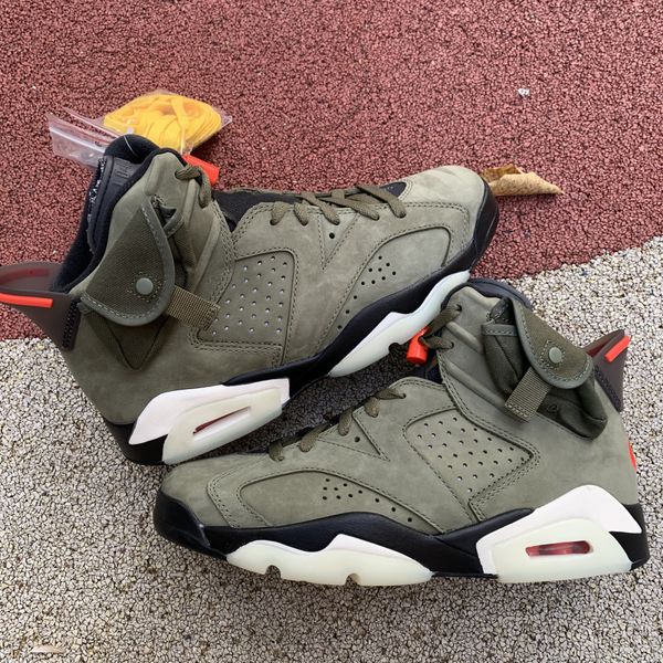 

shoes og 6 ts cactus jack olive green cn1085-200 denim dmp black infrared mens basketball 6s sports trainer sneakers