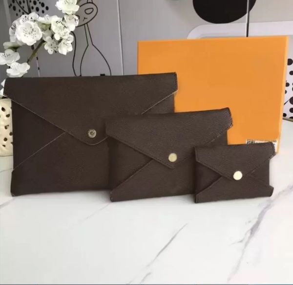 

genuine leather handbag design wallet 3 piece womens purse coin purses double hasp wallets fold card holder passport holders women red key p, Red;black