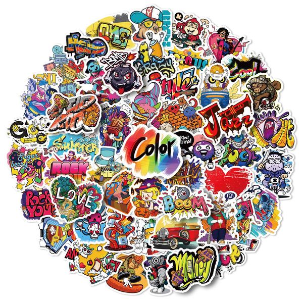 

50pcs skateboard stickers street drawing for car baby scrapbooking pencil case diary phone lapplanner decoration book album kids toys diy de