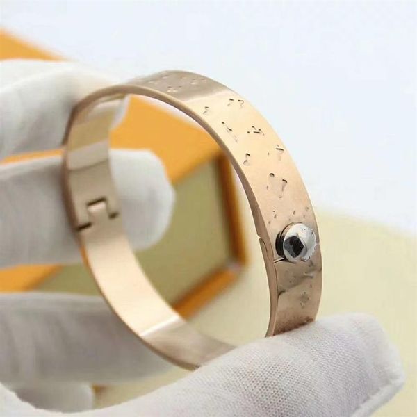 

new letters bracelet fashion bracelets for man woman bangle jewelry bracelet jewelry 3 color bangles 256k, Black