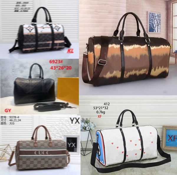 

large capacity duffle bag travel bags outdoor leather polyester print handbags stripes letter soft luggage backpacks girls boys wallets cy00