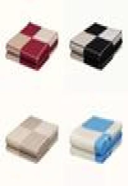 

brand letter h cashmere blanket crochet soft wool scarf shawl portable warm plaid sofa bed fleece knitted throw towell cape pink, Blue;gray