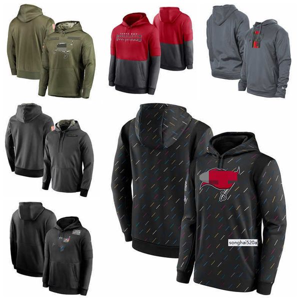 

2022 tampa bay men women youth buccaneer 2021 crucial catch therma pullover football hoodie charcoal size us s-xxxl, Black