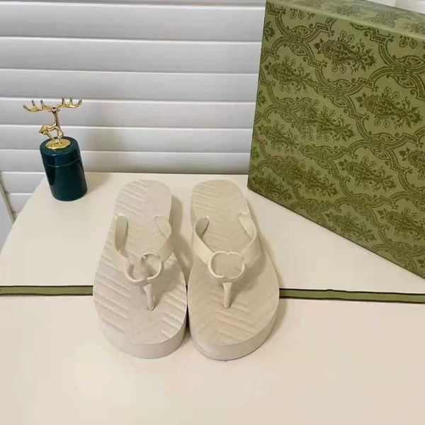 

designer ladies slippers new flip-flop outer wear beach sandals non-slip thick sole jelly color versatile casual large size, Black