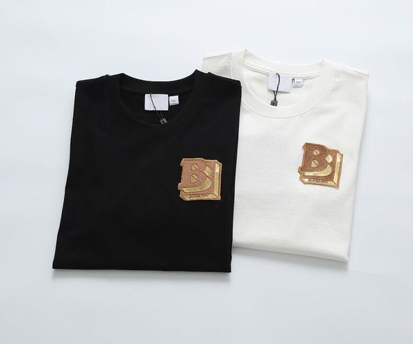 

spring/summer new letter print 100% cotton short sleeve men's plus tees & polos women's men's high street sweatshirt g4s333, Black;brown