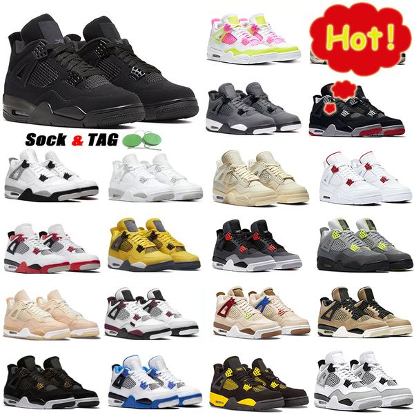 

jumpman 4s basketball shoes for men high og sail university blue military black cat red thunder bred taupe haze white oreo sport