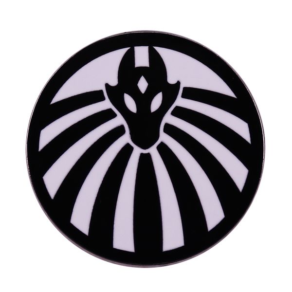 

the scp foundation mobile task force nine tailed fox logo badge enamel pin, Blue