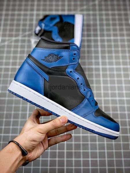 

boots shoes jumpman 1 high og dark marina blue high cultural sneakers outdoor trainers with original box size, Black