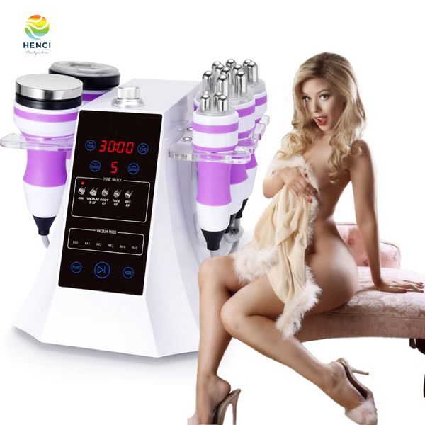 

6 in 1 ultrasonic 40k cavitation rf vacuum weight loss radio frequency whitening and rejuvenating slimming machine