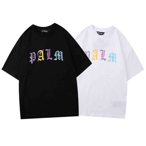 

palmsangels shirts short sleeve meichao pa short sleeve t-shirt letter print tee zt0b, White;black