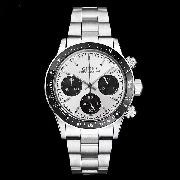 

men automatic mechanical ceramic watch paul newman brown leather, Slivery;brown