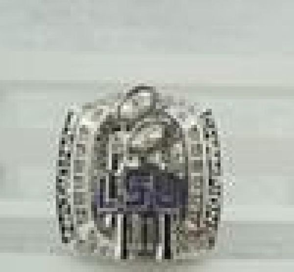 

bcs 2007 lsu national championship rings blue enamal crystal silver pleat, Golden;silver