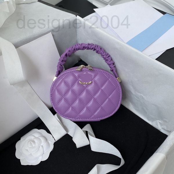 

evening bags designer 2022 new small fragrance round bun pier vintage handle pleated hand carry cosmetic bag mnbr