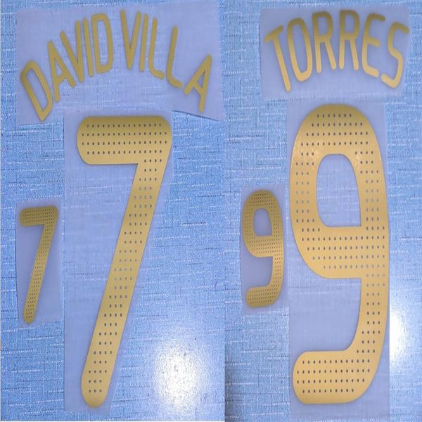 

2008 spain home torres david villa nameset patch badge soccer name244x