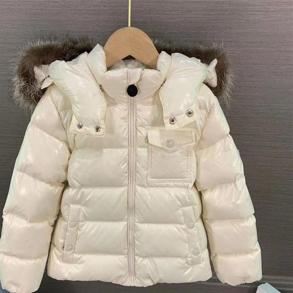 

children's jackets 2021 baby 1 to 8 years old winter raccoon fur collar children's warm jackets snow jackets boys and gi237j, Blue;gray