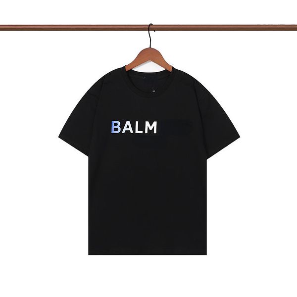 

balm t shirt men's summer gradient letter round neck short-sleeved pullover fashion ins loose couple casual shirt, White;black