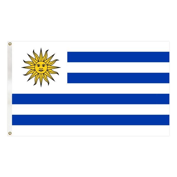 

uruguay flag 90x150 cm factory supply premium polyester country national banner with brass grommets