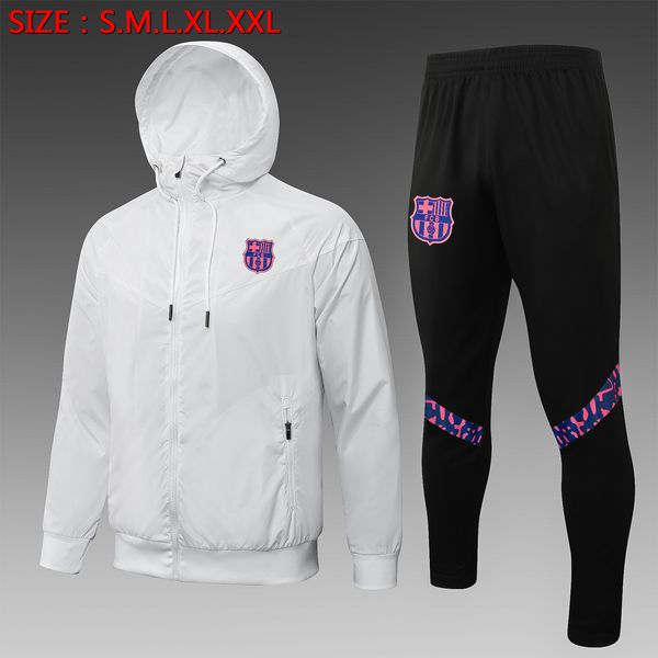 

2022 football tracksuit set white training wear long sleeve cotton coat soccer coat factory suit red and blue, Black;blue