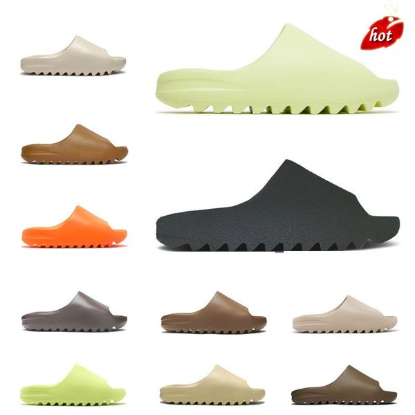 

2023 slide slippers onyx ochre earth brown desert sand bone core enflame orange resin men women so, Black