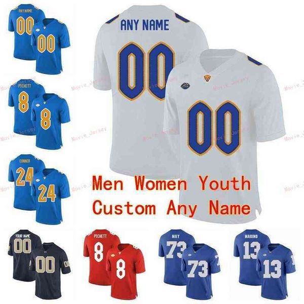 

jersey custom stitched 82 rafael araujo-lopes 89 mike ditka 97 aaron donald pittsburgh panthers pitt jersey, Black