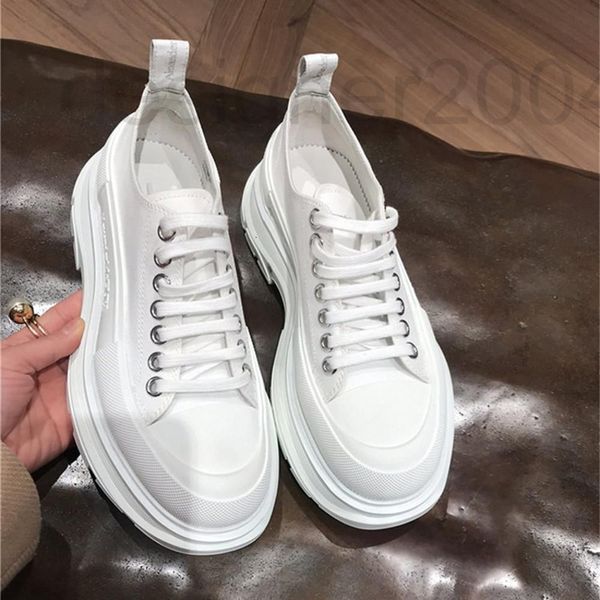 

dress shoes designer mq high version canvas shoes women's muffin 2022 spring new daddy thick bottom increased black small white 78oj