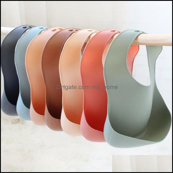 

infant sile bib baby bibs solid color waterproof children saliva r mxhome dh2if