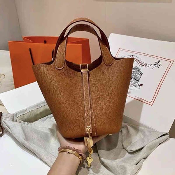 

bags luxury evening designer herme handbags vegetable basket women's bucket layer leather hand fashion versatile large capacity