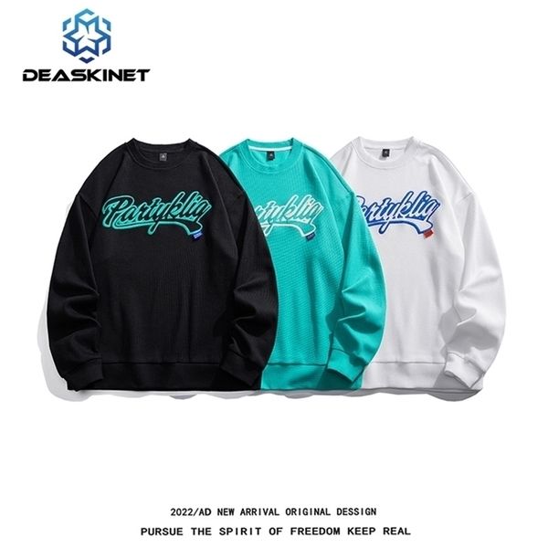 

men korean print multicolor retro waffle streetwear harajuku sweatshirt hip hop couple hoodie autumn mens w220819, Black