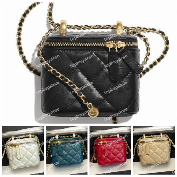 

mini cosmetics bags shoulder make up chain bags cross body makeup leather luxury