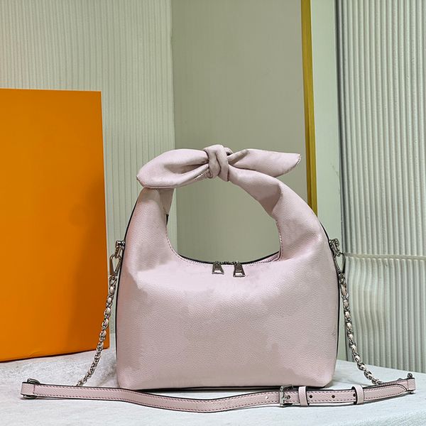 

why knot mm handbag perforated leather shoulder bag womens designer braided chain bags luxury cream beige black crossbody