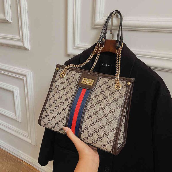 

65% off outlet online wholesale high sense printed bag women's 2022 new fashion chain shoulder bag versatile casual tote bag