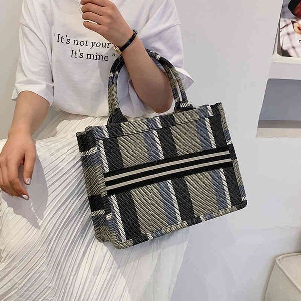 

60% off online sale wholesale large capacity women's summer new fashion versatile canvas hand tote net red one shoulder underarm bag