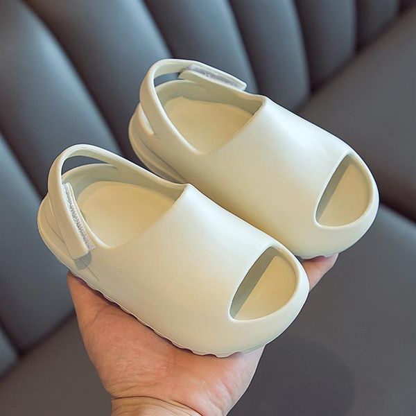 

baby toddler kids adults slip-on fashion sandals boys girls foam beach summer slides bone resin children lightweight water shoes253z, Black;red