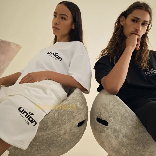 

bear of god essentials multi thread branded printed letter loose fog couple t-shirt fashion hand painted simpson print short sleeve designer, White;black