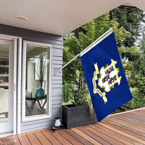 

connecticut state flag america banner 3x5 ft polyester hipping with brass grommets for indoor outdoor decoration