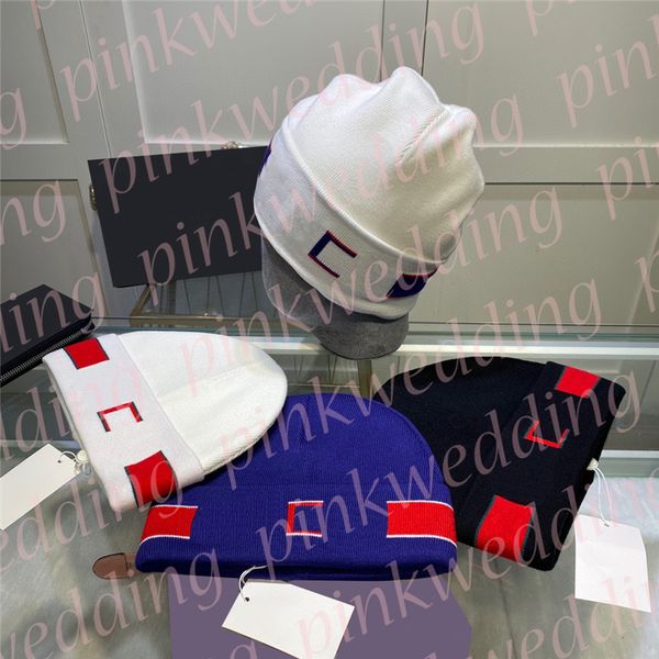 

soft warm wool hat letter print beanie hats autumn winter breathable knitted hat women men designer skull cap, Blue;gray