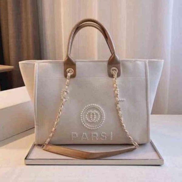 

women's luxury fashion handbags pearl evening bags brand ch canvas beach bag designers female large capacity shopping totes handbag big