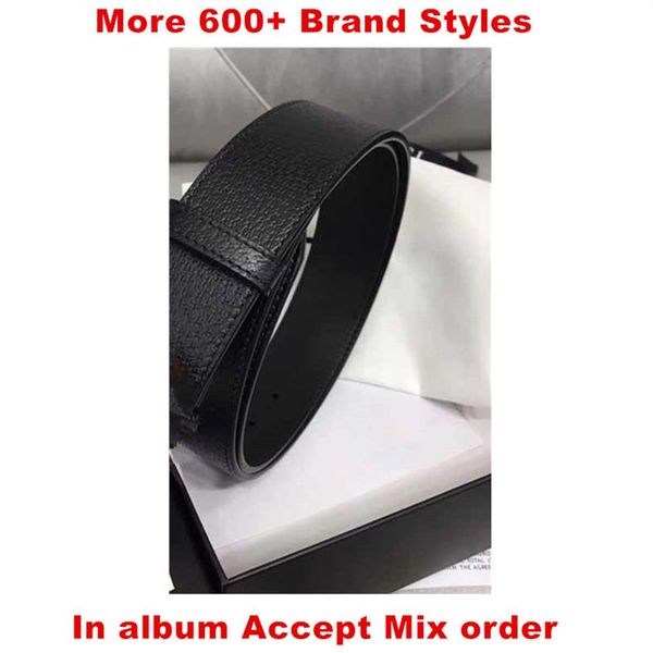 

2021 new designer belt for man women genuine leather luxury belts with box optional 600 styles accept mix order251p, Black;brown