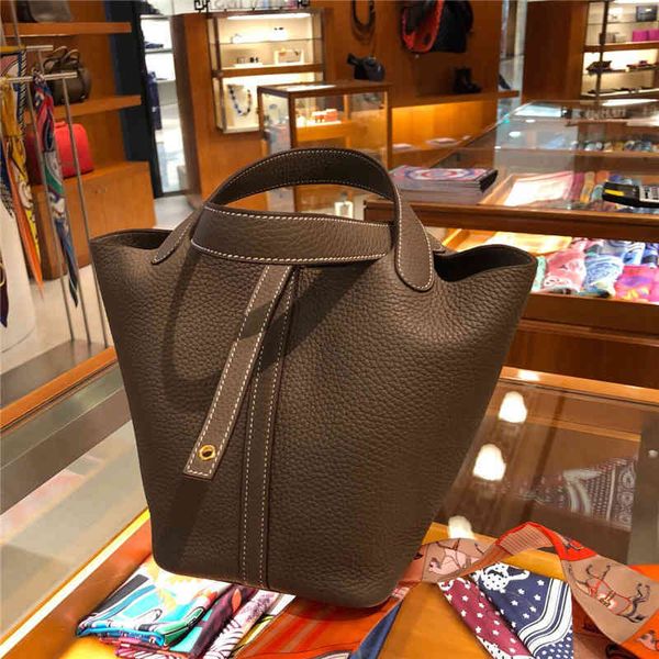

hands evening bags designer handbags picotin herme vegetable basket bucket gold silver buckle hand women's bag