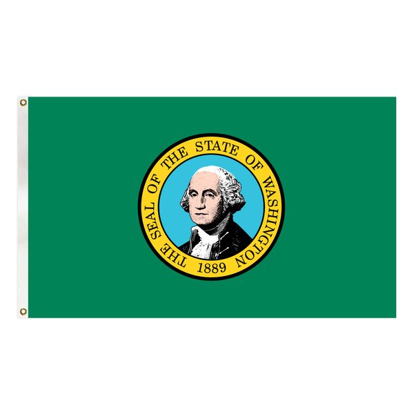 

usa washington state flag 90x150 cm america banner hipping with two brass grommets for decoration