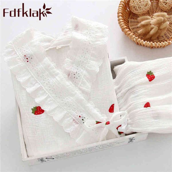 

fdfklak cotton maternity suit nightie for feeding pijama maternal long sleeves pajamas for women nursing pajamas spring autumn j220813, White