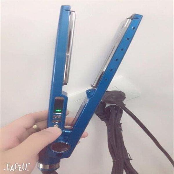 

2019 new titanium pro 450f 1 1 4 plate titanium hair straightener straightening irons flat iron hair curler from opec299j, Black