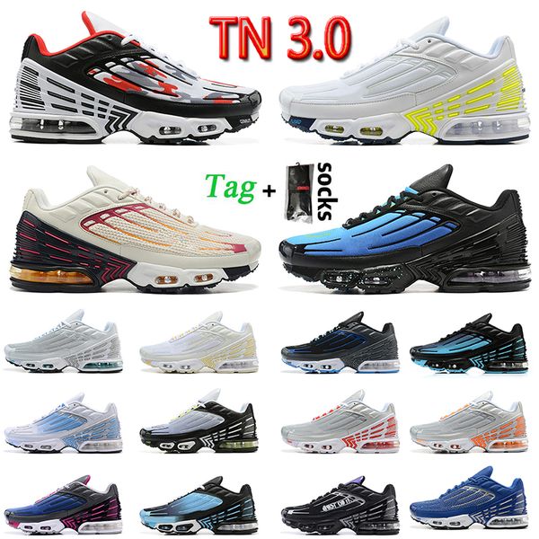 

2022 fashion women mens tn plus 3 running shoes with socks tn3 mesh trainers laser blue purple gold wolf grey black white sliver yellow high