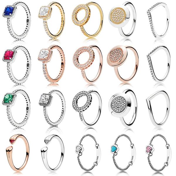 

new 100% authentic 925 sterling silver pandora 20 style stackable party stars rings for women original silver brand jewelry gift256i