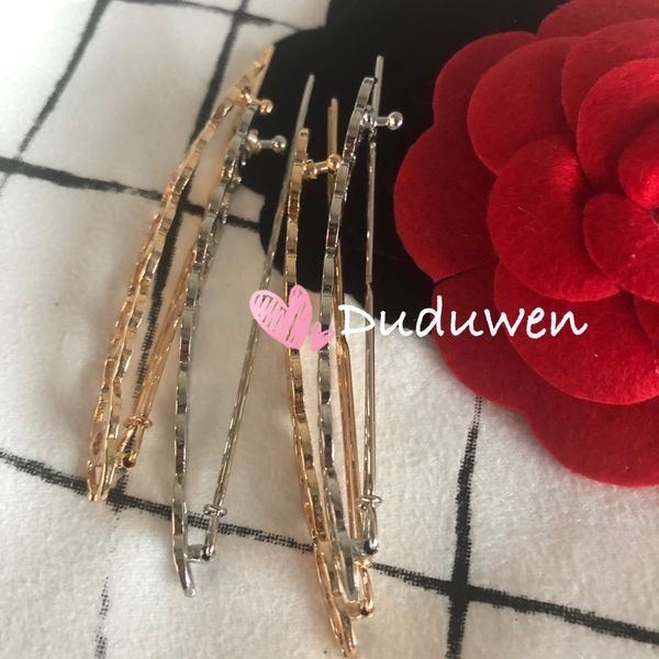 

7x1cm metal clips fashion c letter hairclips classic elegance barrettes duduforvip, Golden;silver