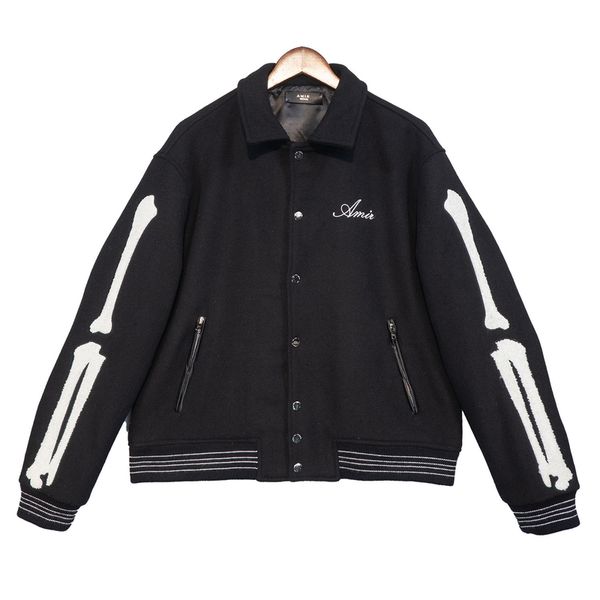 

fashion brand letter embroidery jacket men streetwear warm wool blend men women baseball jacket social club outfits windbreaker 220822, Black;brown