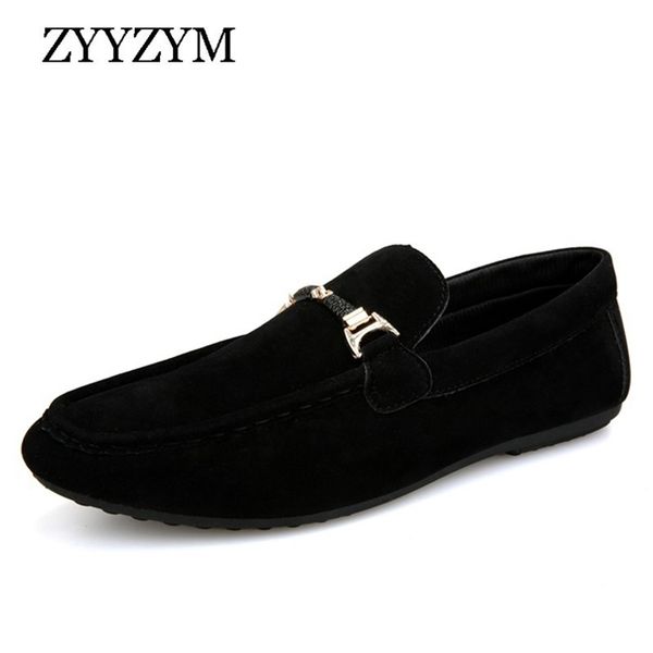 

zyyzym men loafers shoes spring summer casual slip on light flock youth breathable flat footwear 220819, Black